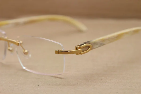Cartier Rimless T8100907 Optical White Genuine Natural in Gold