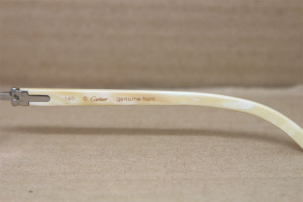 Cartier Rimless 3524012 White Genuine Natural Original Eyeglasses in Gold