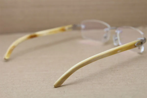 Cartier Rimless 3524012 White Genuine Natural Original Eyeglasses in Gold