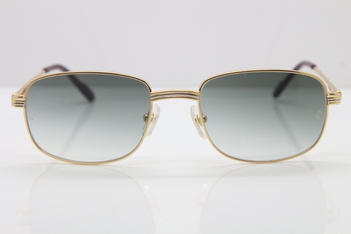 Cartier CT Metal 1188006 Sunglasses in Gold Mix Silver Brown Lens New luxury brand Sunglasses