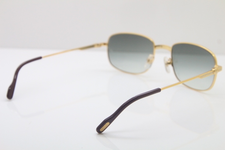 Cartier CT Metal 1188006 Sunglasses in Gold Mix Silver Brown Lens New luxury brand Sunglasses