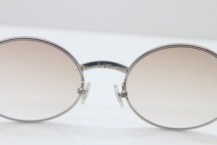 Cartier Hot 7550178 Sunglasses Vintage White Genuine Natural Sun Glasses Original Wholesale Metal Material Size:57