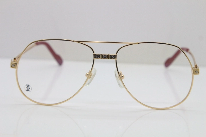 Cartier Metal  Material Unisex 1324912 Cartier CT Optical Wholesale Glasses Circular Eyeglasses