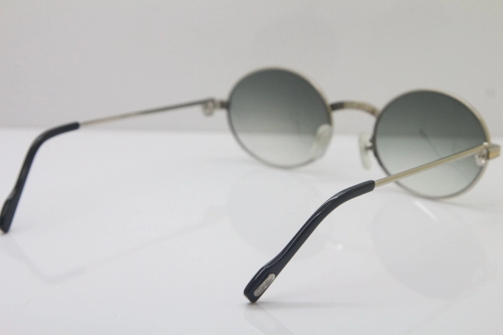 Cartier Manufacturers wholesale 1186111 Round Metal Sunglasses Exquisite Glasses