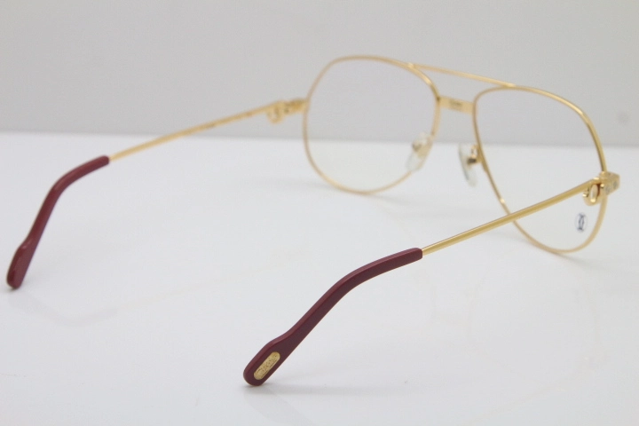 Cartier Metal  Material Unisex 1324912 Cartier CT Optical Wholesale Glasses Circular Eyeglasses