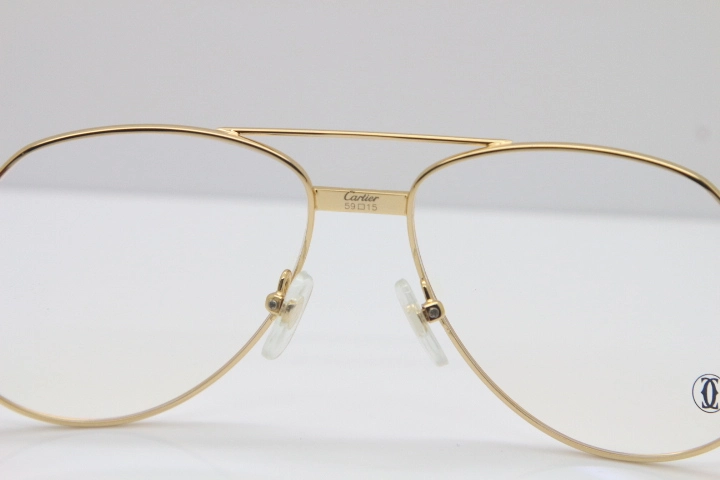 Cartier Metal  Material Unisex 1324912 Cartier CT Optical Wholesale Glasses Circular Eyeglasses