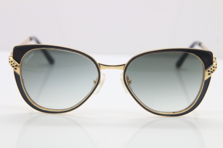 Luxury brand Metal Carter CT 6338248 Original Sunglasses in Black Gold Brown Lens New Sunglasses