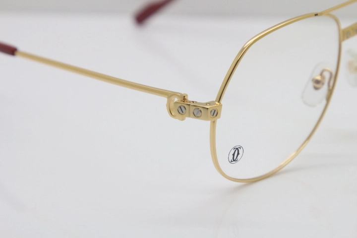 Cartier Metal  Material Unisex 1324912 Cartier CT Optical Wholesale Glasses Circular Eyeglasses