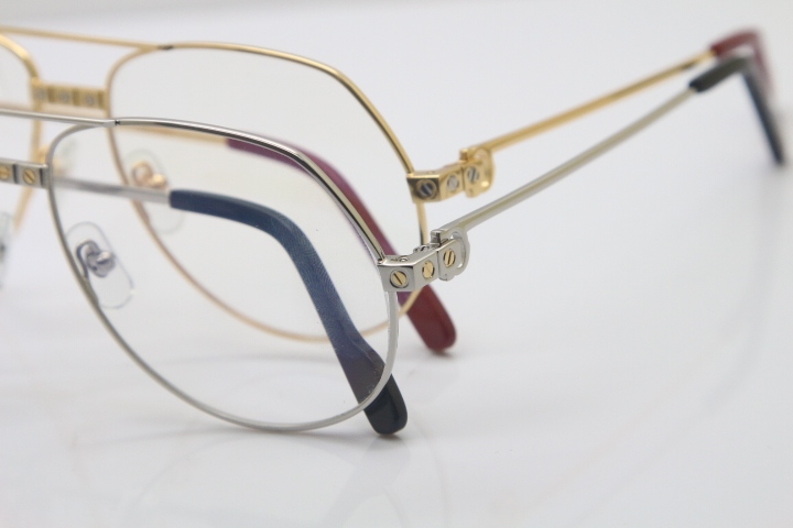 Cartier Metal  Material Unisex 1324912 Cartier CT Optical Wholesale Glasses Circular Eyeglasses