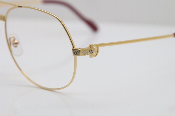 Cartier Metal  Material Unisex 1324912 Cartier CT Optical Wholesale Glasses Circular Eyeglasses