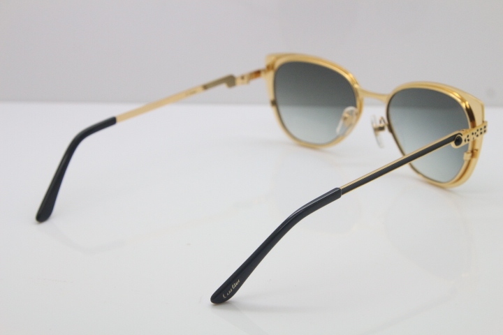 Luxury brand Metal Carter CT 6338248 Original Sunglasses in Black Gold Brown Lens New Sunglasses