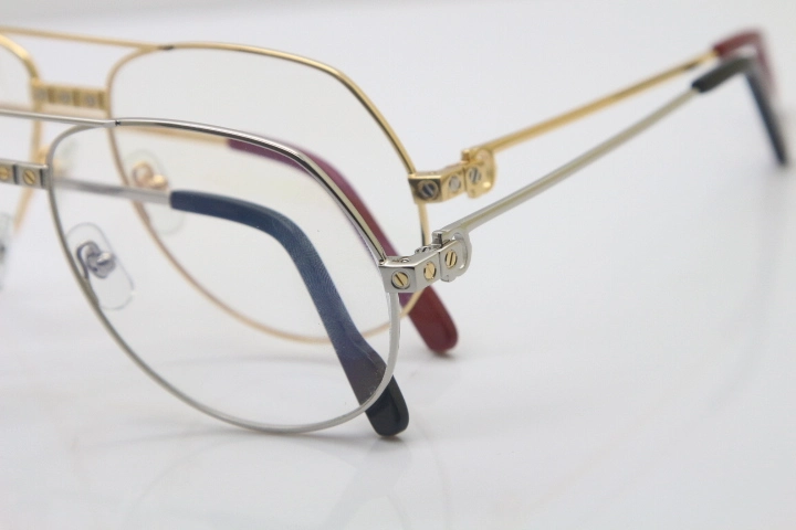 Cartier Metal  Material Unisex 1324912 Cartier CT Optical Wholesale Glasses Circular Eyeglasses