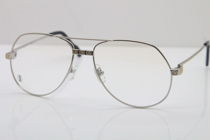 Cartier Metal  Material Unisex 1324912 Cartier CT Optical Wholesale Glasses Circular Eyeglasses