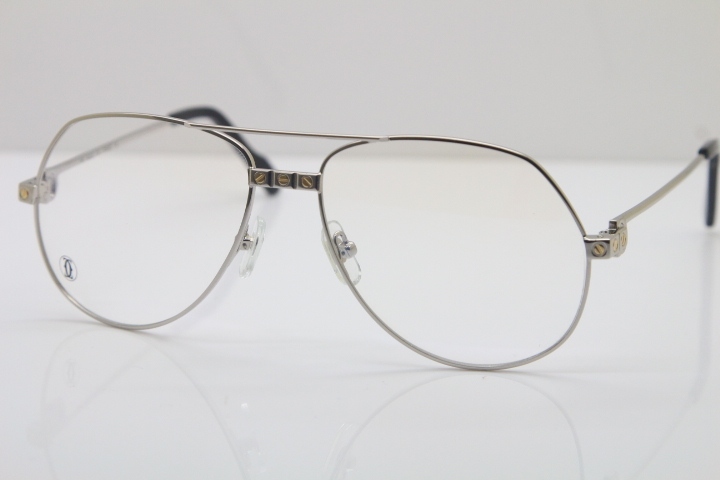 Cartier Metal  Material Unisex 1324912 Cartier CT Optical Wholesale Glasses Circular Eyeglasses