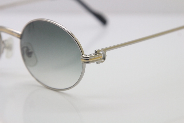 Cartier Manufacturers wholesale 1186111 Round Metal Sunglasses Exquisite Glasses