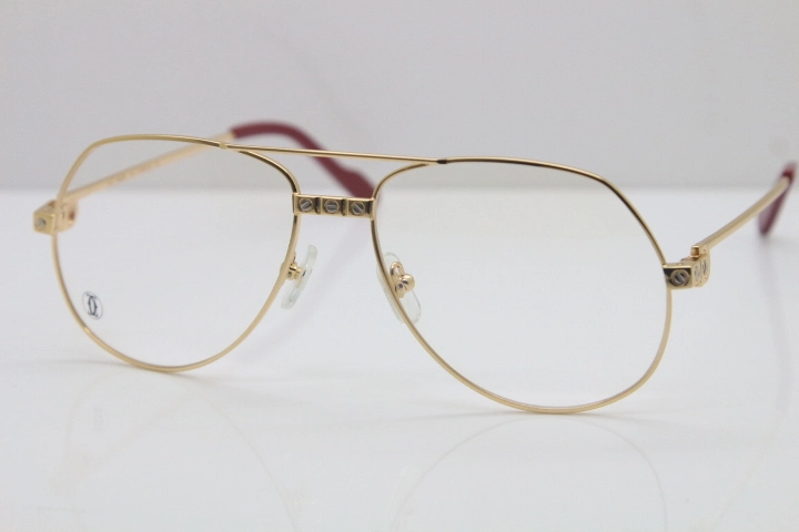 Cartier Metal  Material Unisex 1324912 Cartier CT Optical Wholesale Glasses Circular Eyeglasses