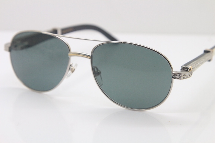 Carter CT Diamond 569 Black Mix White Genuine Natural Original Buffalo horn Sunglasses Gold Brown Lens Limited edition