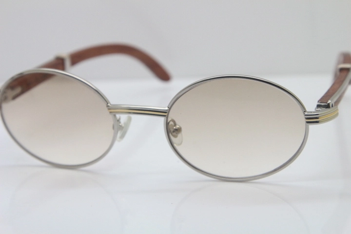 Cartier Hot 7550178 Wood Sunglasses Vintage Unisex Original Sun Glasses  Wholesale 18K Gold Sunglasses Size:55