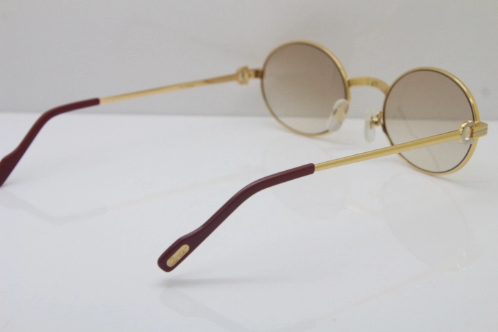 Wholesale Cartier CT 1188008 Sunglasses in Gold Brown Lens