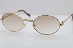 Wholesale Cartier CT 1188008 Sunglasses in Gold Brown Lens