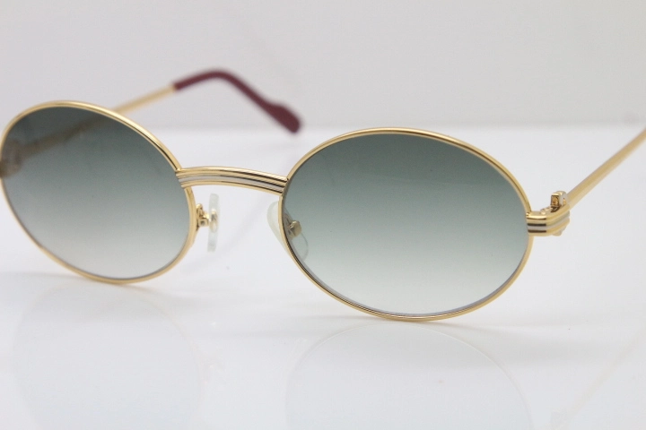 Wholesale Cartier CT 1188008 Sunglasses in Gold Brown Lens