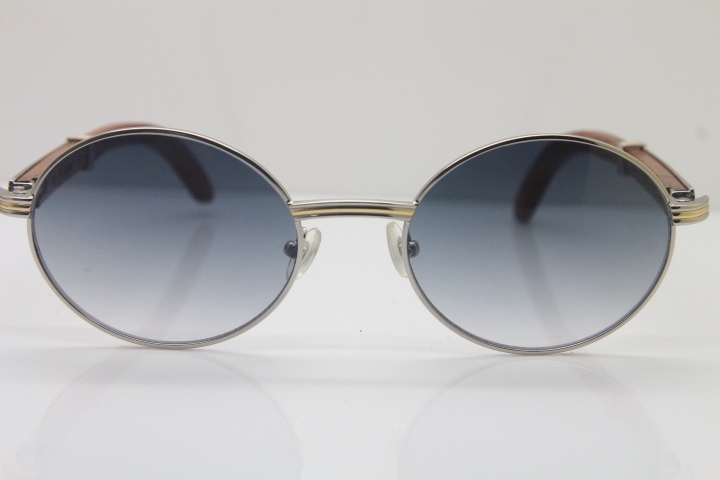 Cartier Hot 7550178 Wood Sunglasses Vintage Unisex Original Sun Glasses  Wholesale 18K Gold Sunglasses Size:55