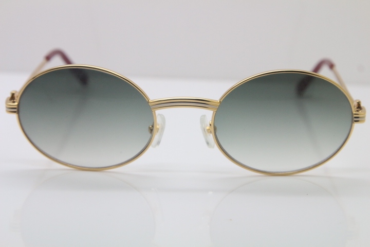 Wholesale Cartier CT 1188008 Sunglasses in Gold Brown Lens
