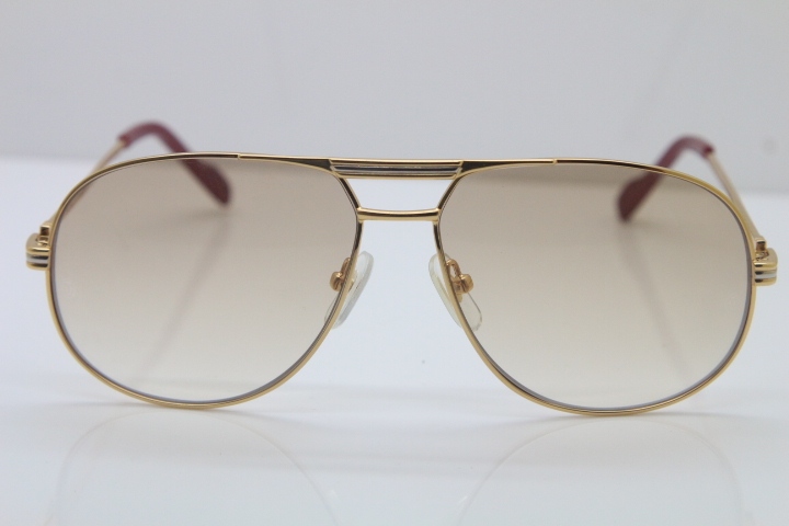 Cartier 1038366 Sunglasses Gold Brown Lens