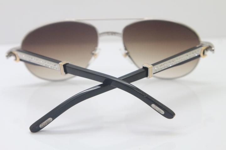 Carter CT Smaller/Big Stones 569 Genuine Natural Original Black Buffalo horn Sunglasses Gold Brown Lens