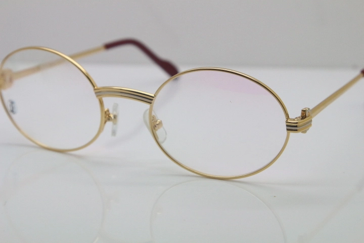 Cartier Wholesale Metal  Material Unisex  Optical CT1188008 Glasses Circular Eyeglasses