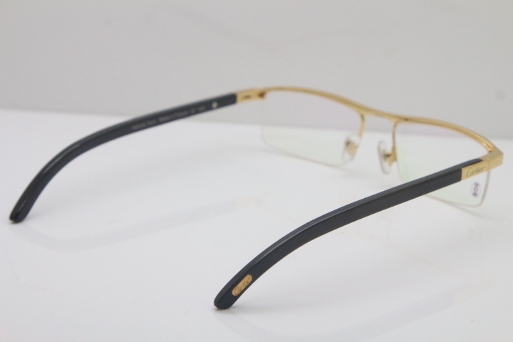 Cartier Optical 4581369 Black Buffalo Horn Eyeglasses