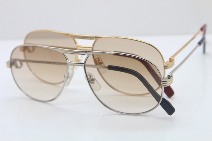 Cartier 1038366 Sunglasses Gold Brown Lens