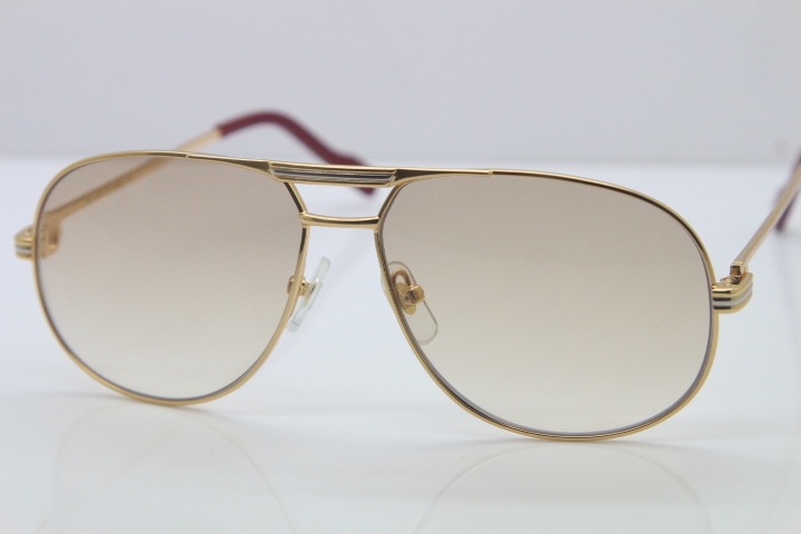 Cartier 1038366 Sunglasses Gold Brown Lens