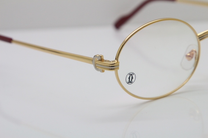 Cartier Wholesale Metal  Material Unisex  Optical CT1188008 Glasses Circular Eyeglasses