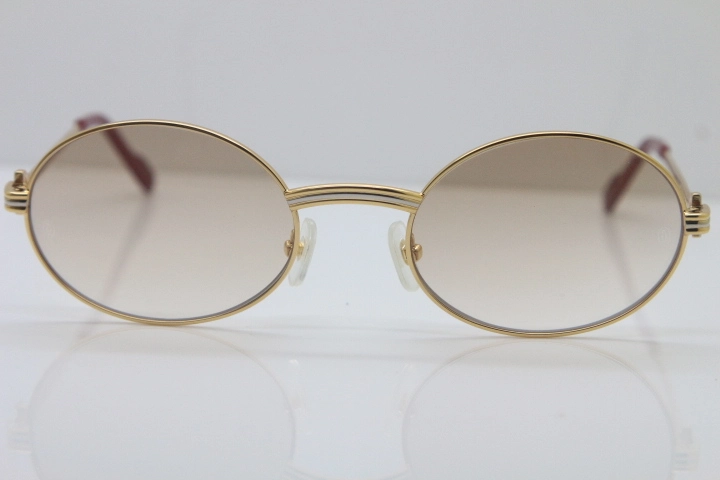 Wholesale Cartier CT 1188008 Sunglasses in Gold Brown Lens