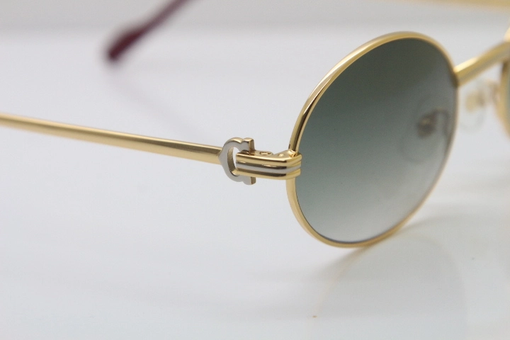 Wholesale Cartier CT 1188008 Sunglasses in Gold Brown Lens