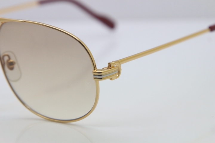 Cartier 1038366 Sunglasses Gold Brown Lens