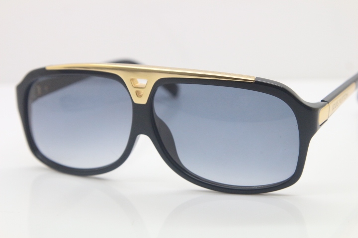 Wholesale  LV Evidence Millionaire Z0350E Original Sunglasses in Black Mix Gold Gray Lens