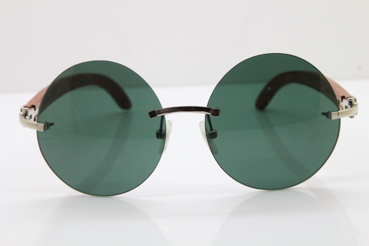 Hot Cartier CT3524012 Rimless Original Wood Sunglasses Size:57