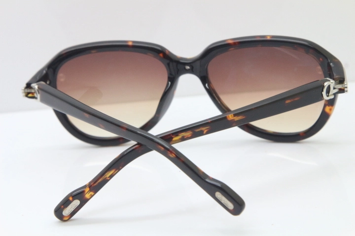 Cartier 1991 Vintage 1136125 Original Sunglasses In Tortoise Mix Silver Brown Lens