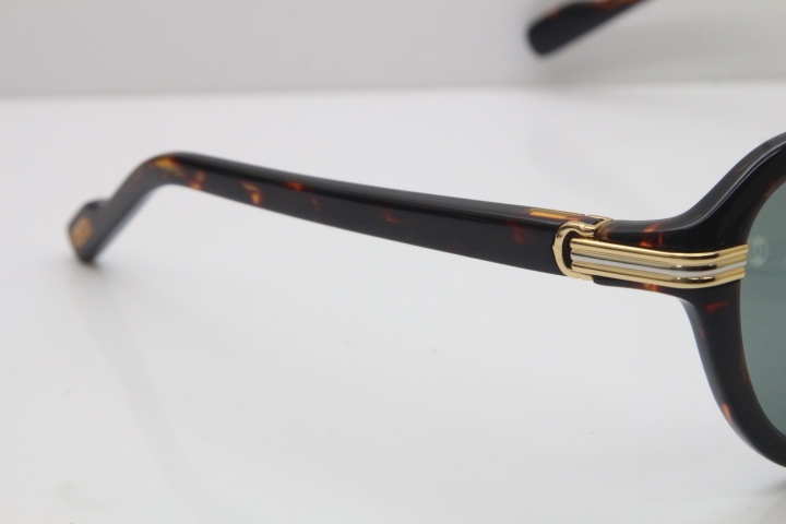 Cartier 1991 Vintage 1136125 Original Sunglasses In Tortoise Mix Gold Dark Lens