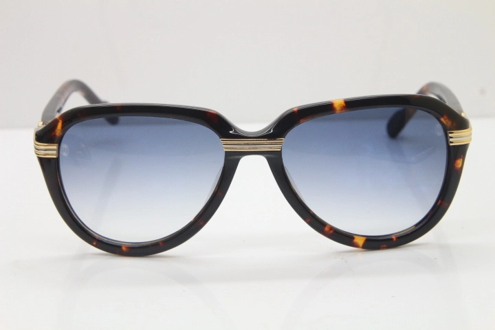 Cartier 1991 Vintage 1136125 Original Sunglasses In Tortoise Mix Gold Gray Lens