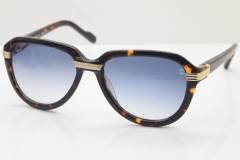 Cartier 1991 Vintage 1136125 Original Sunglasses In Tortoise Mix Gold Gray Lens