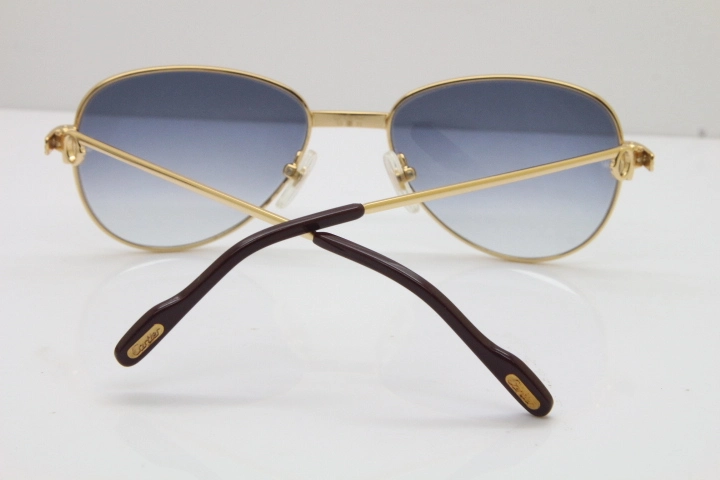 Cartier 1156479 Original Sunglasses In Gold Gray Lens