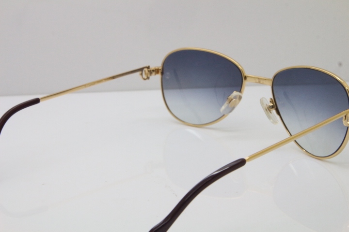 Cartier 1156479 Original Sunglasses In Gold Gray Lens