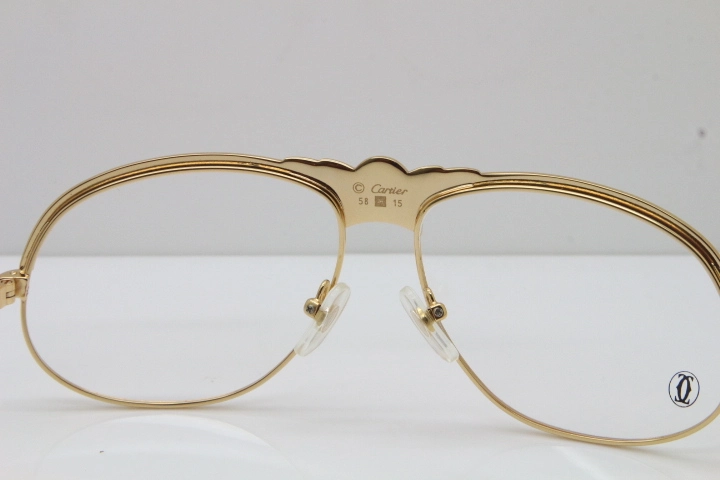 Cartier Crown Diamond 1112530 Original Eyeglasses In Gold