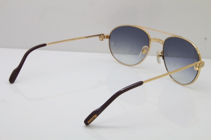 Cartier 1191437 Original Sunglasses In Gold Gray Lens