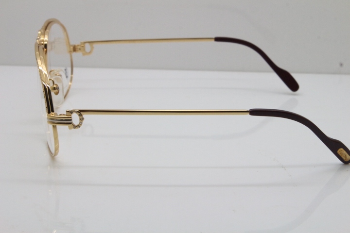 Cartier Crown Diamond 1112530 Original Eyeglasses In Gold