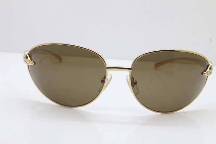 CARTIER Series Limited 1525/2000 Original Sunglasses In Gold Brown Lens