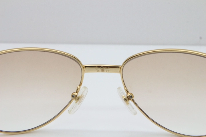 Cartier 1156479 Original Sunglasses In Gold Brown Lens